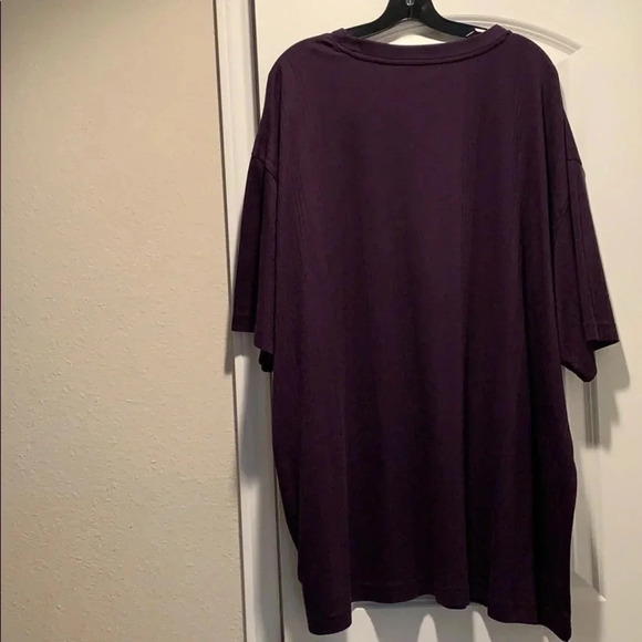 Liz Claiborne Pullover Ribbed Top Purple Short Sleeve Size 5X New - Picture 3 of 14